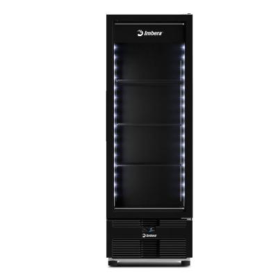 Freezer Vertical Imbera EVZ21 MAX Tripla Ação 597L Inverter Porta de Vidro Full Black 110V