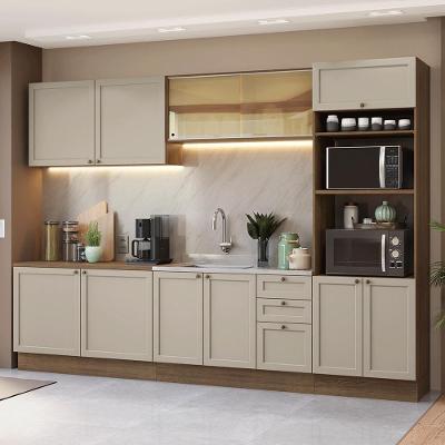 Armário De Cozinha Completa 310 Cm Rustic/crema Vik Madesa 01 Rustic/crema