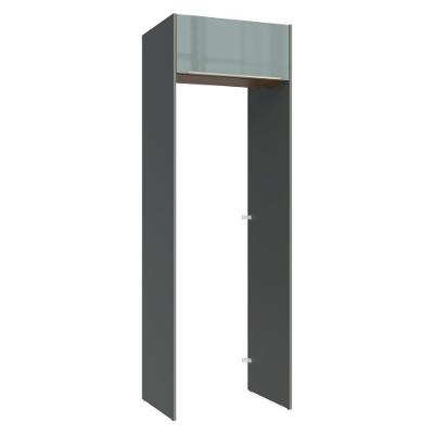 Porta-geladeira 73 Cm 1 Porta Basculante Cinza/rustic/cinza Lux Madesa Cinza/rustic/cinza