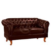 Namoradeira Chesterfield Duque 2 Lugares Via Encanto Courano Marrom Café - 1