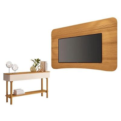 Painel Suspenso Armony Cinamomo Com Aparador Fiero Off White Cinamomo - Hb Móveis