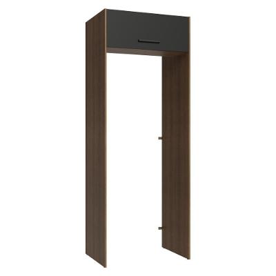 Porta-geladeira 83 Cm 1 Porta Basculante Rustic/preto Agata Madesa Rustic/preto