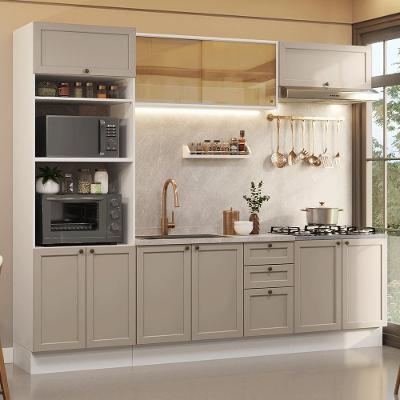 Armário De Cozinha Completa 270 Cm Branco/crema Vik Madesa 02 Branco/crema