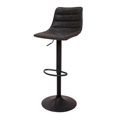 Banqueta Alta Estofada c/encosto p/Cozinha Gir.Preto