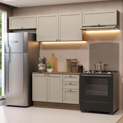 Armário De Cozinha Completa 280 Cm Rustic/crema Vik Madesa 01 Rustic/crema