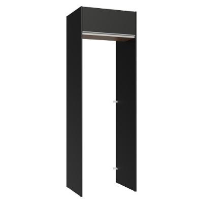 Porta-geladeira 73 Cm 1 Porta Basculante Preto/rustic/preto Glamy Madesa Preto/rustic/preto