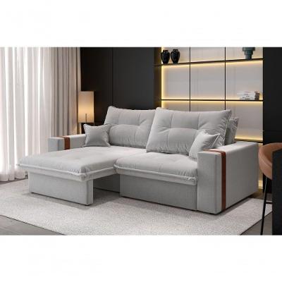 Sofá-cama Ipanema 3 Lugares Retrátil Reclinável 200CM Creme Cia Lar