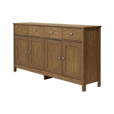 Aparador Buffet R-626 Diamond Dmd Moderno 4 Portas 4 Gavetas MDP 154CM Amadeirado Ditália
