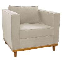 Kit Sofá 2 Lugares e Poltrona Europa Suede Bege - 2