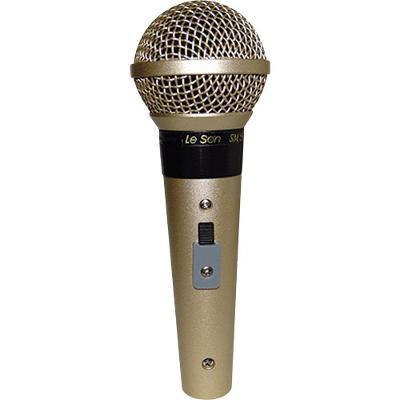 Microfone C/Fio Sm-58 P4 Champanhe Leson