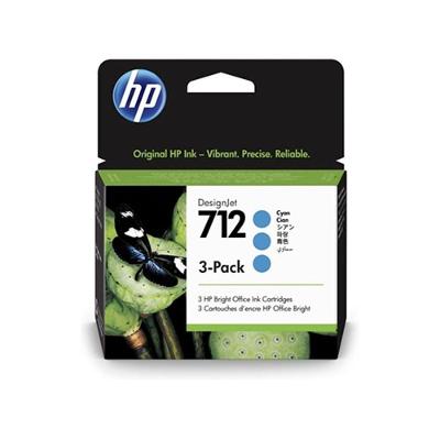 Cartucho De Tinta Hp 712 Ciano Pluk 29Ml (3 Unid) 3Ed77A - 3