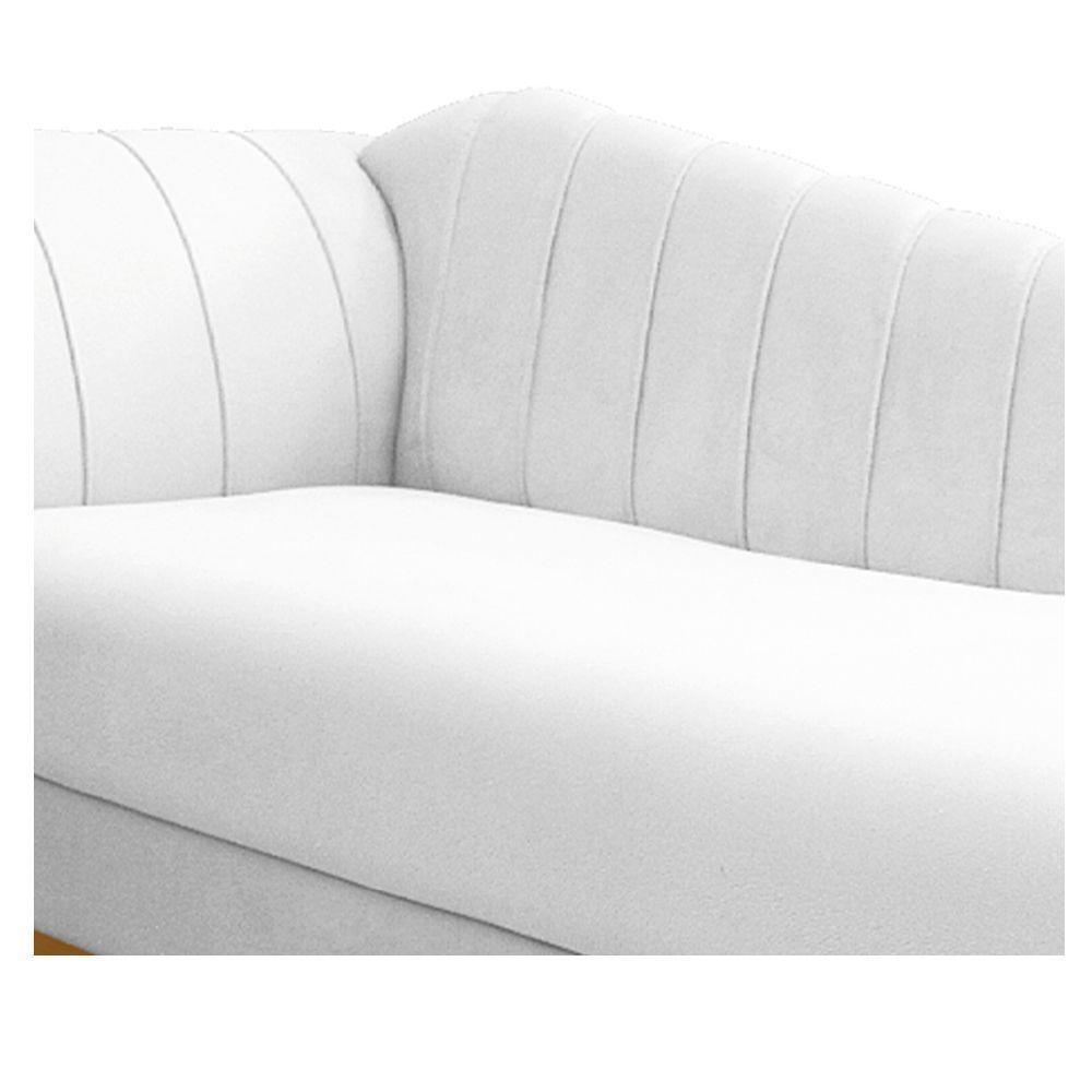 Recamier 160Cm Lado Direito Suede Branco - 2