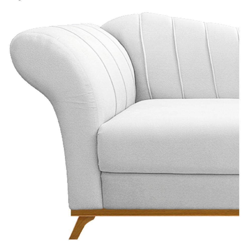 Recamier 160Cm Lado Direito Suede Branco - 4