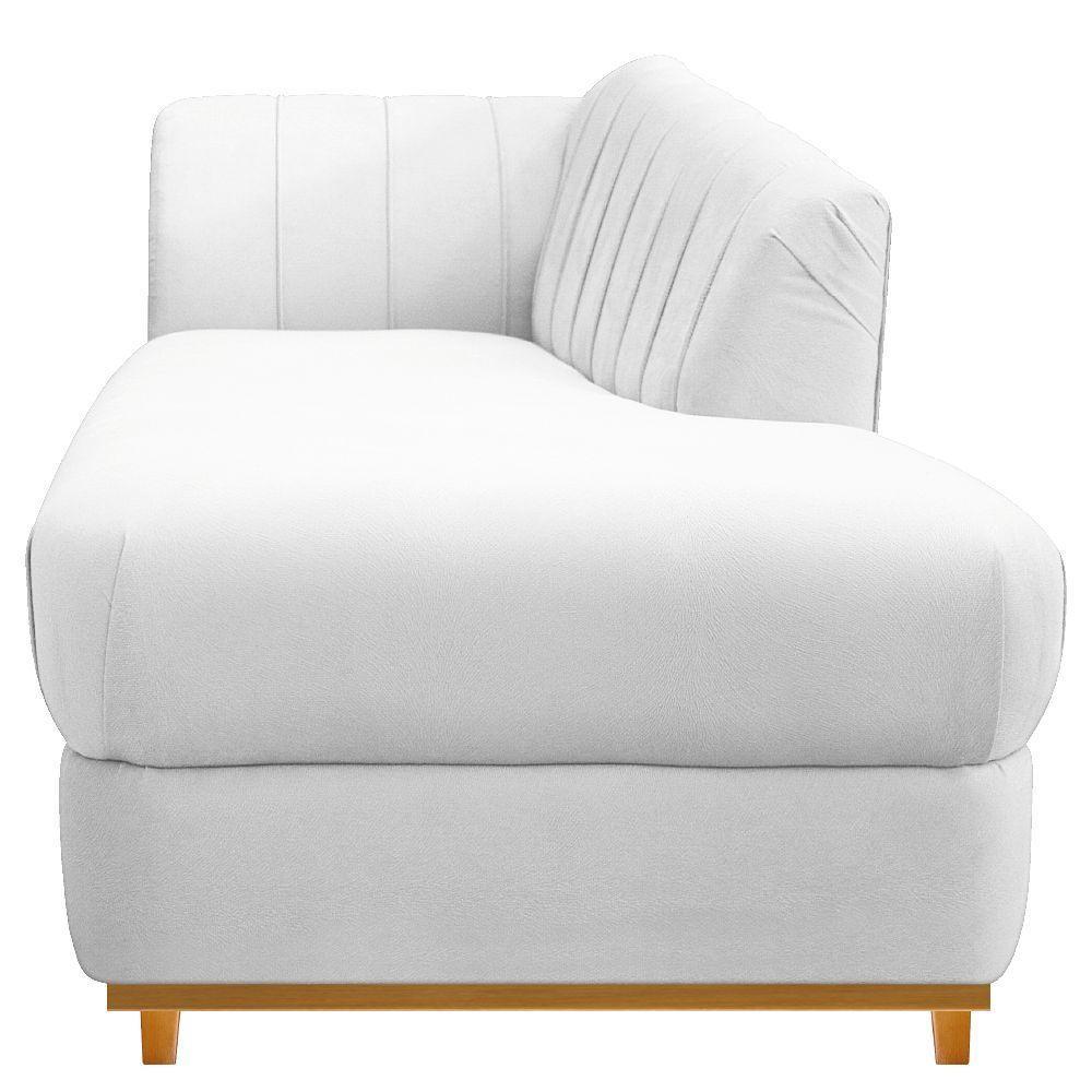 Recamier 160Cm Lado Direito Suede Branco - 5