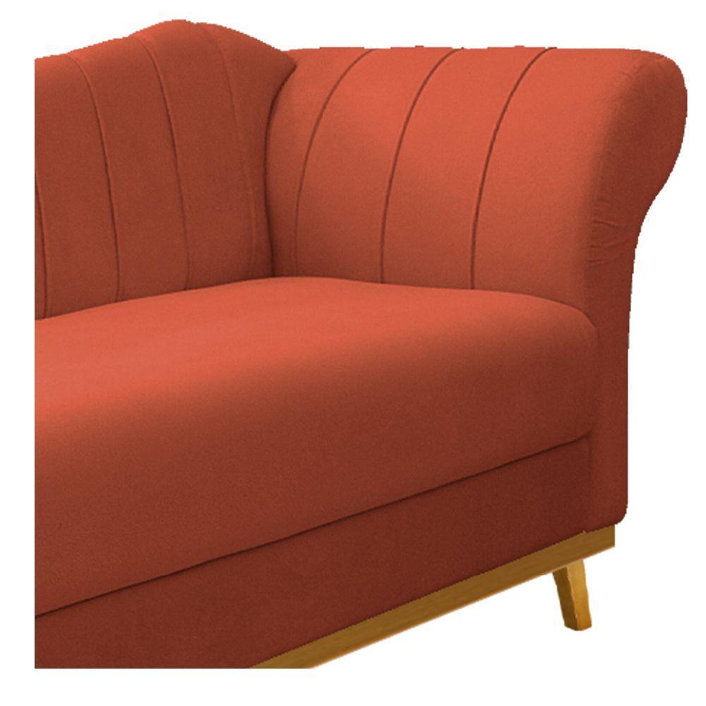 Recamier 140Cm Lado Esquerdo Suede Terracota - 5