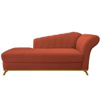 Recamier 140Cm Lado Esquerdo Suede Terracota - 6