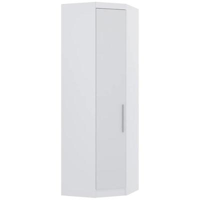 Guarda Roupa Canto Obliquo 70cm 1 Porta Taiga Branco L01 - Mpozenato