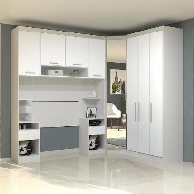 Guarda Roupa Solteiro Modulado Cp03 Taiga Branco L01 - Mpozenato