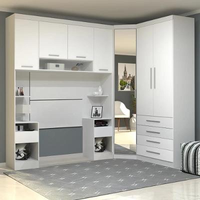 Guarda Roupa Solteiro Modulado Cp05 Taiga Branco L01 - Mpozenato