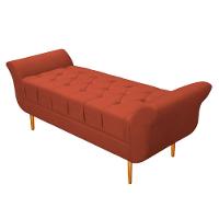 Recamier Ari 100 Cm Solteiro Suede Terracota - 1