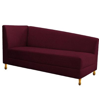 Recamier 185Cm Lado Direito Suede Bordô
