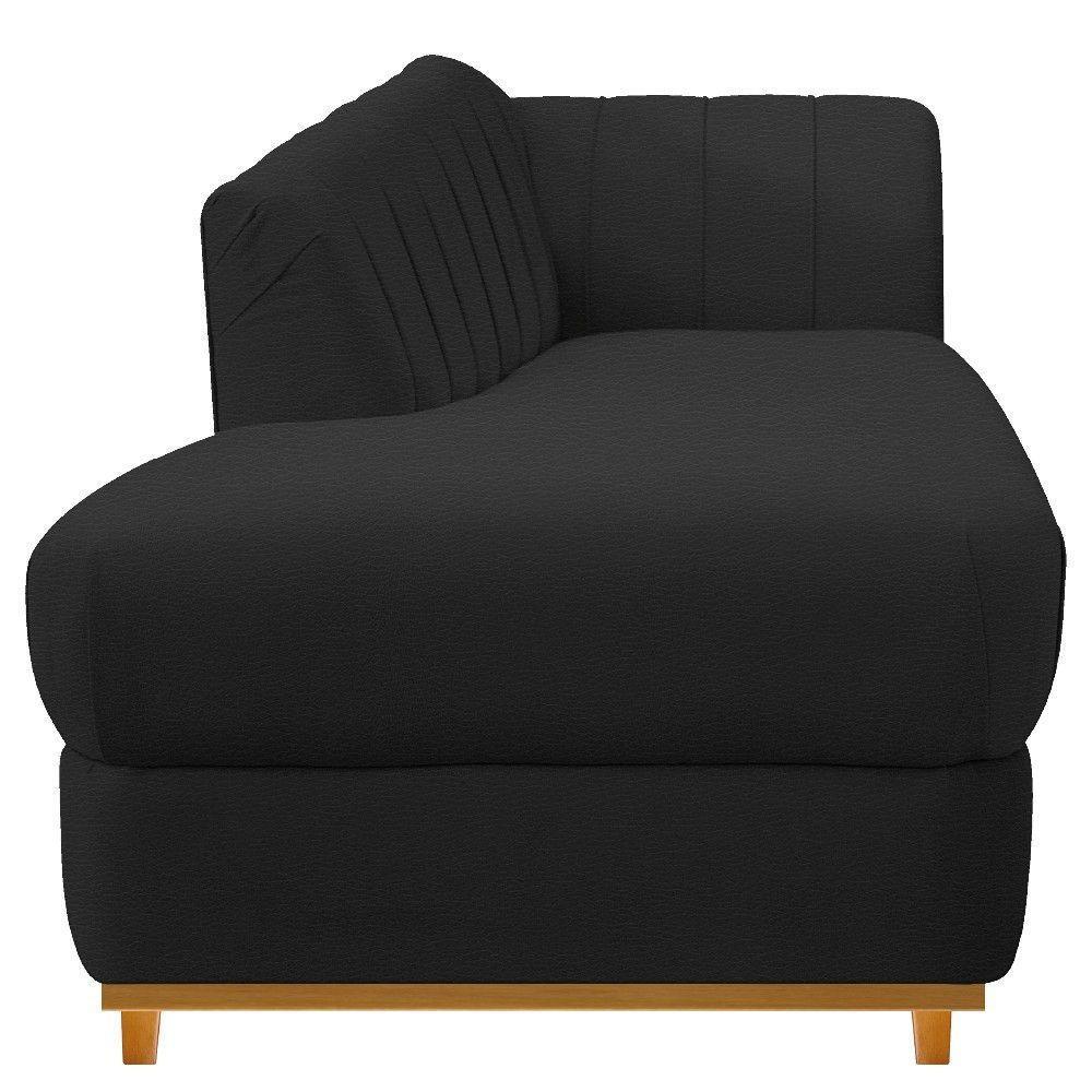 Recamier 160Cm Lado Esquerdo Corano Preto - 5