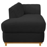 Recamier 160Cm Lado Esquerdo Corano Preto - 6