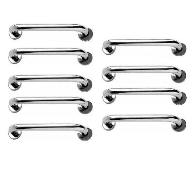Alça de Apoio BSL3018 Reta em Aço Inox Polido Kit 9 Unidades Ideal Importados