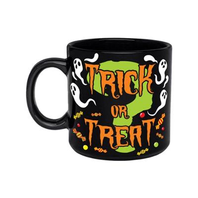 Caneca Termossensível Trick Or Treat de Porcelana com Efeito Surpresa para Dia das Bruxas