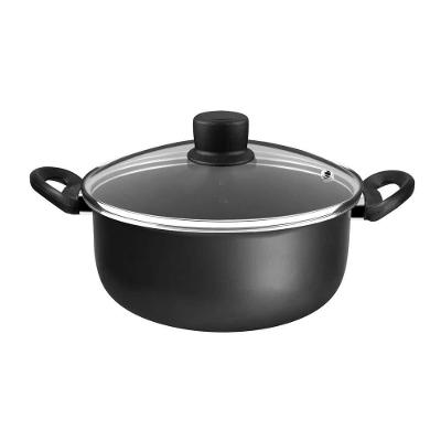 Caçarola Rochedo Robusta 24cm Alumínio Antiaderente Resist 3X 4,6L Grafite Base Limpa Fácil
