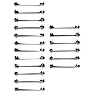 Barra de Apoio Kit 18 Unidades Inox Aço Inox Segurança Idosos Gestantes Leva Pra Casa 60CM