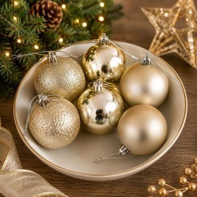Bola de Natal Textura Mista Prime Glitter Brilho e Fosco Creme Master Christmas 8CM 6