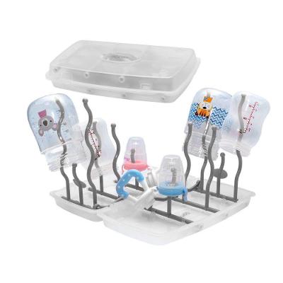 Escorredor Infantil Portátil Dobrável para Secagem de Mamadeiras e Utensílios com Base Estável