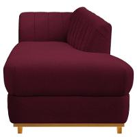 Recamier 140Cm Lado Direito Suede Bordô - 5