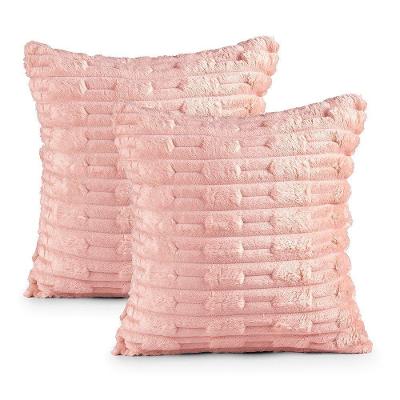 Capa de Almofada Blush com Toque Macio Manta Flannel 100% Poliéster Rosa Bia Enxovais 45CM 2 Peças