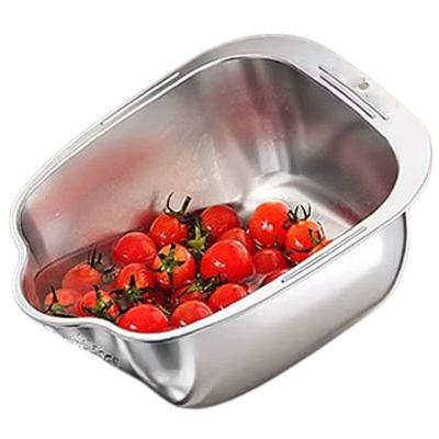 Escorredor BSL3884 Multiuso para Arroz Feijão Grãos Legumes Frutas Verduras em Inox Cozinha Inox