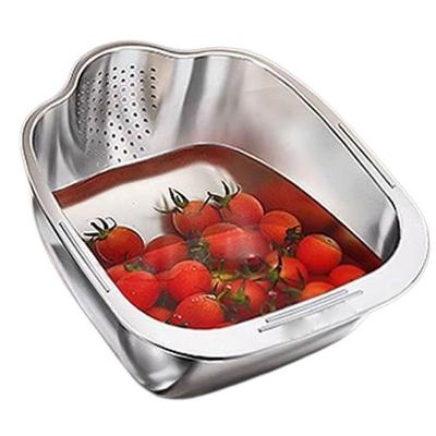 Escorredor BSL3884 Multiuso Inox Higiênico para Cozinha Inox Leva Pra Casa