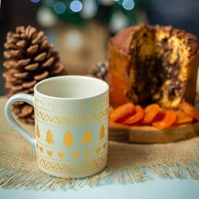 Caneca Natal Mágico - Amar e Sonhar e Agradecer Estampada Cerâmica Tema Natalino 300ML
