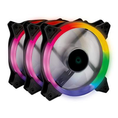 Kit Cooler Fan Gamer V.Ring 5.0 Full Halo 34.2 CFM LED 5 Cores 120MM 3un Vinik