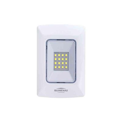 Luminária de Emergência 4x2 com Iluminação de Apoio 100 Lúmens Branco Blumenau