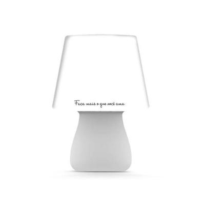 Luminária Abajur de Mesa Grande Faça Mais com Luz Difusa e Capa Removível Bivolt