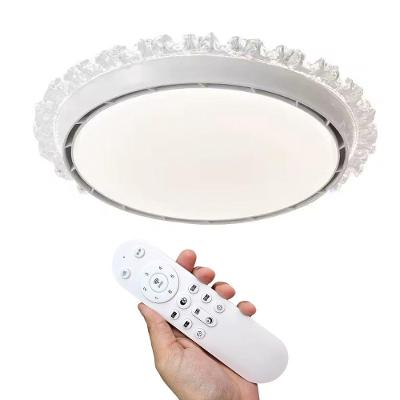 Luminária Ventilador de Teto FL04 2 em 1 Silencioso 3 Cores de Luz Branco Mundo LGBT 53CM