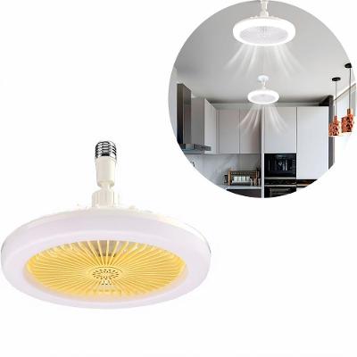 Luminária Ventilador de Teto com Luz LED 3 Intensidades 3 Velocidades Branco Controle Remoto Bivolt