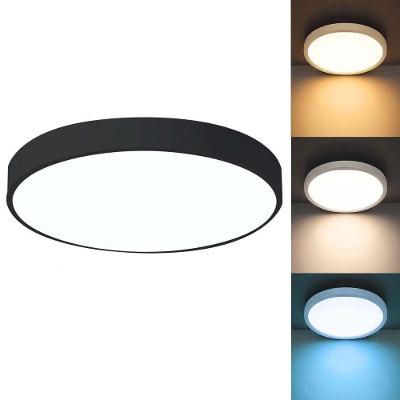 Luminária de Sobrepor L10060 LED 3 Tons Bivolt Preto Leva Pra Malhar 50CM
