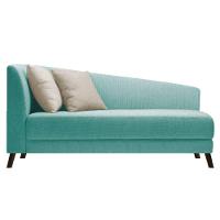 Recamier Heitor 140cm Com Almofada Lado Direito Suede Cor Azul Tiffany/bege - 1