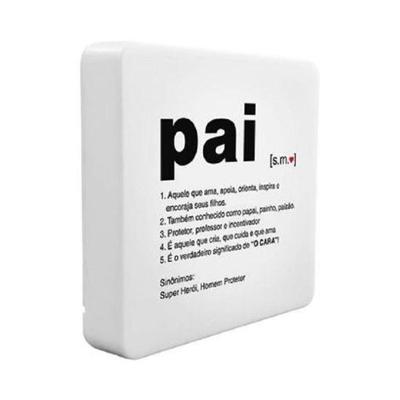Luminária Box Slim Pai Significado USB Luz Difusa Bivolt Polietileno