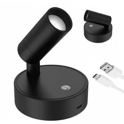 Luminária Arandela BSL3790 3 Tons Ajustável Recarregável USB Portátil Preto Mundo LGBT