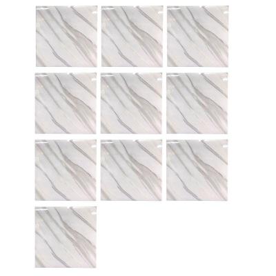 Papel de Parede Adesivo Marmore 3D Liso Vinílico Autocolante Cinza Braslu Kit 10 Unidades