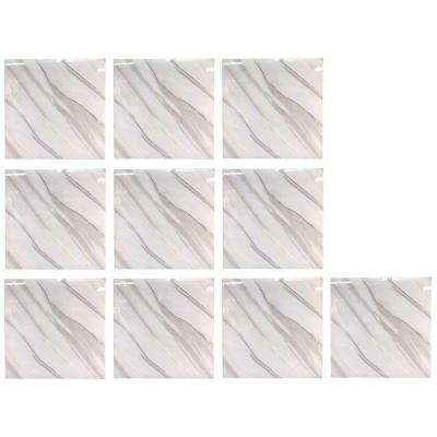 Papel de Parede Adesivo Mármore 3D Liso Vinílico Autocolante Removível Cinza Leva Pra Malhar Kit 10