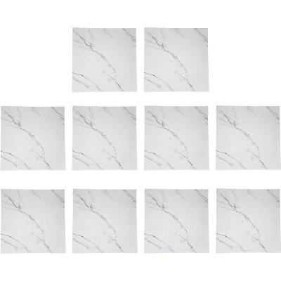 Papel de Parede 3D Marmore Falso Vinílico Autocolante Branco Braslu 10 Unidades